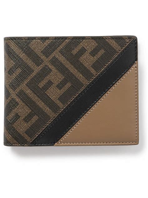 fendi woven card wallet|fendi billfold wallet.